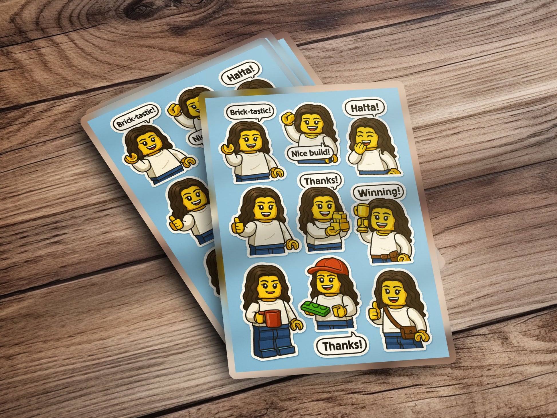 LEGO-Inspired Sticker Sheets for Kids, Fun Cartoon Character Decals, Party Favors, School Supplies, Creative Play Essentials