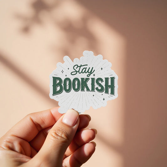Stay Bookish Hand Lettered Cute Decorative Sticker product