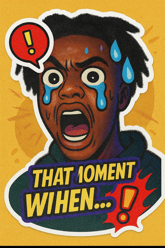 Vintage Comic Art Poster, Retro Shocked Face Expression, Colorful Wall Art, Unique Home Decor, Gift Idea