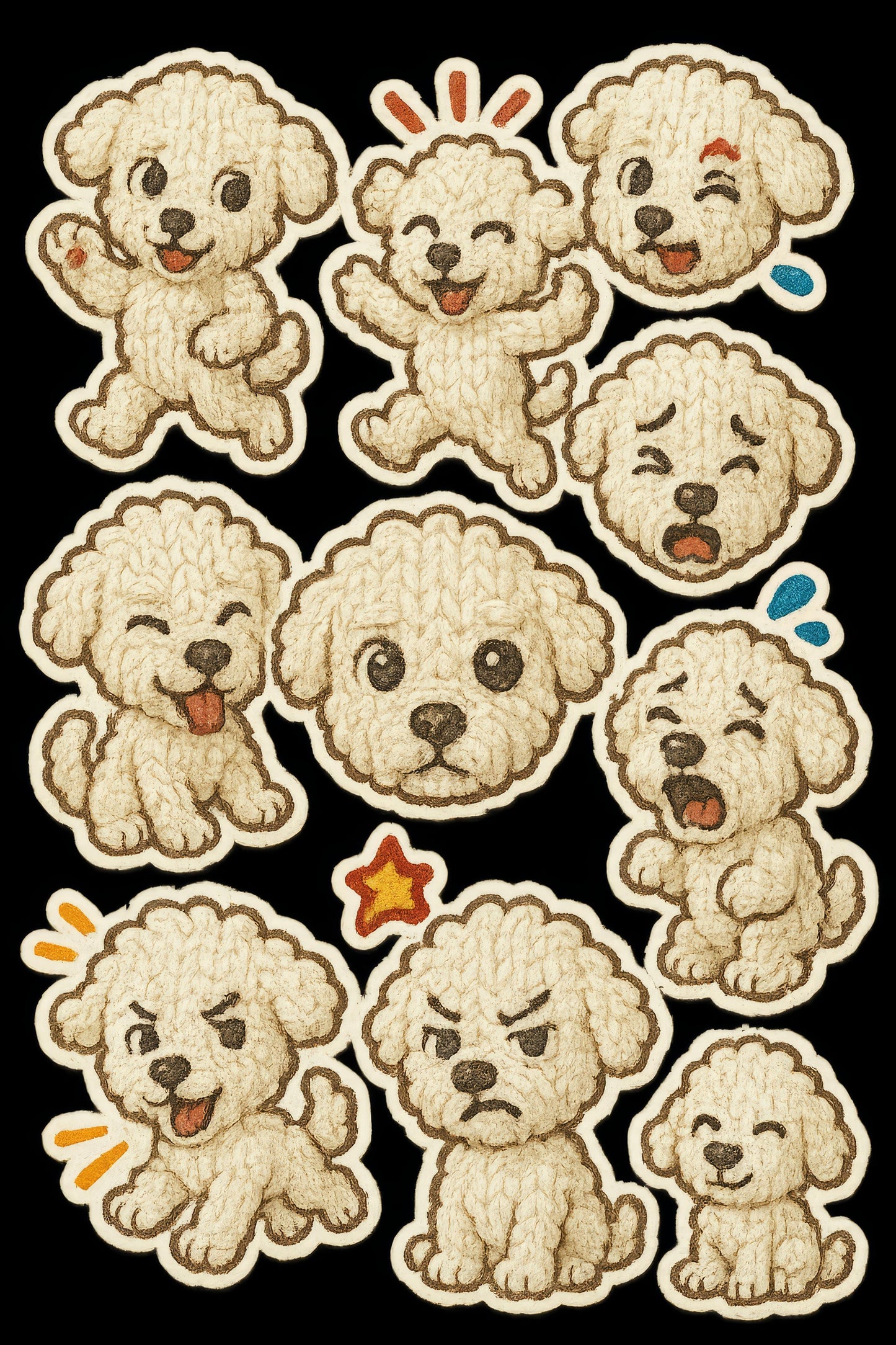 Cute Dog Stickers Set, Cartoon Puppy Decals, Waterproof Vinyl, Scrapbooking, Kids Craft Supplies, Gift for Dog Lovers
