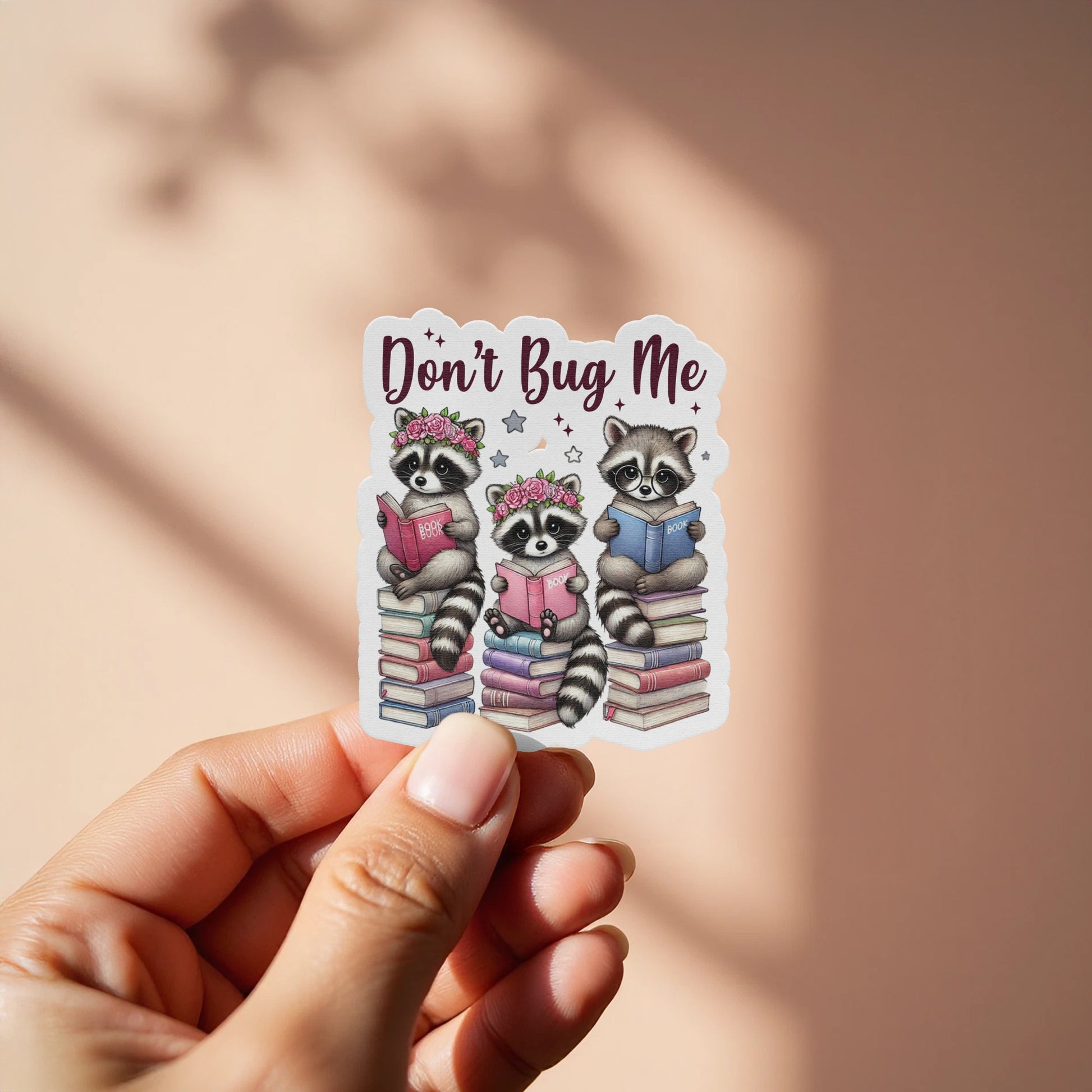 Don't Bug Me Raccoons Reading Book Stickers product type
