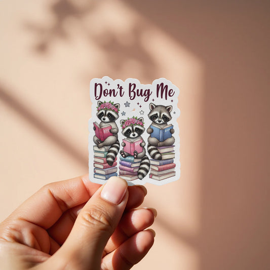 Don't Bug Me Raccoons Reading Book Stickers product type