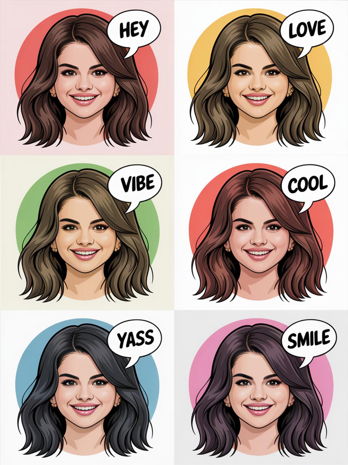 Pop Art Female Portrait Illustrations, Colorful Background, Modern Wall Art, Trendy Home Decor, Set of Eight Prints