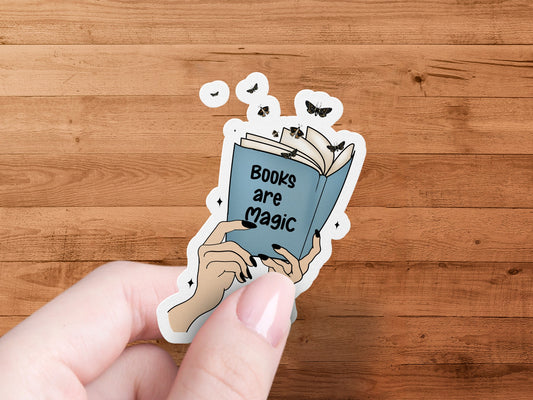 Books Are Magic with Butterflies Sticker product type