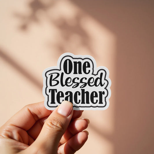 One Blessed Teacher Inspirational Sticker product type