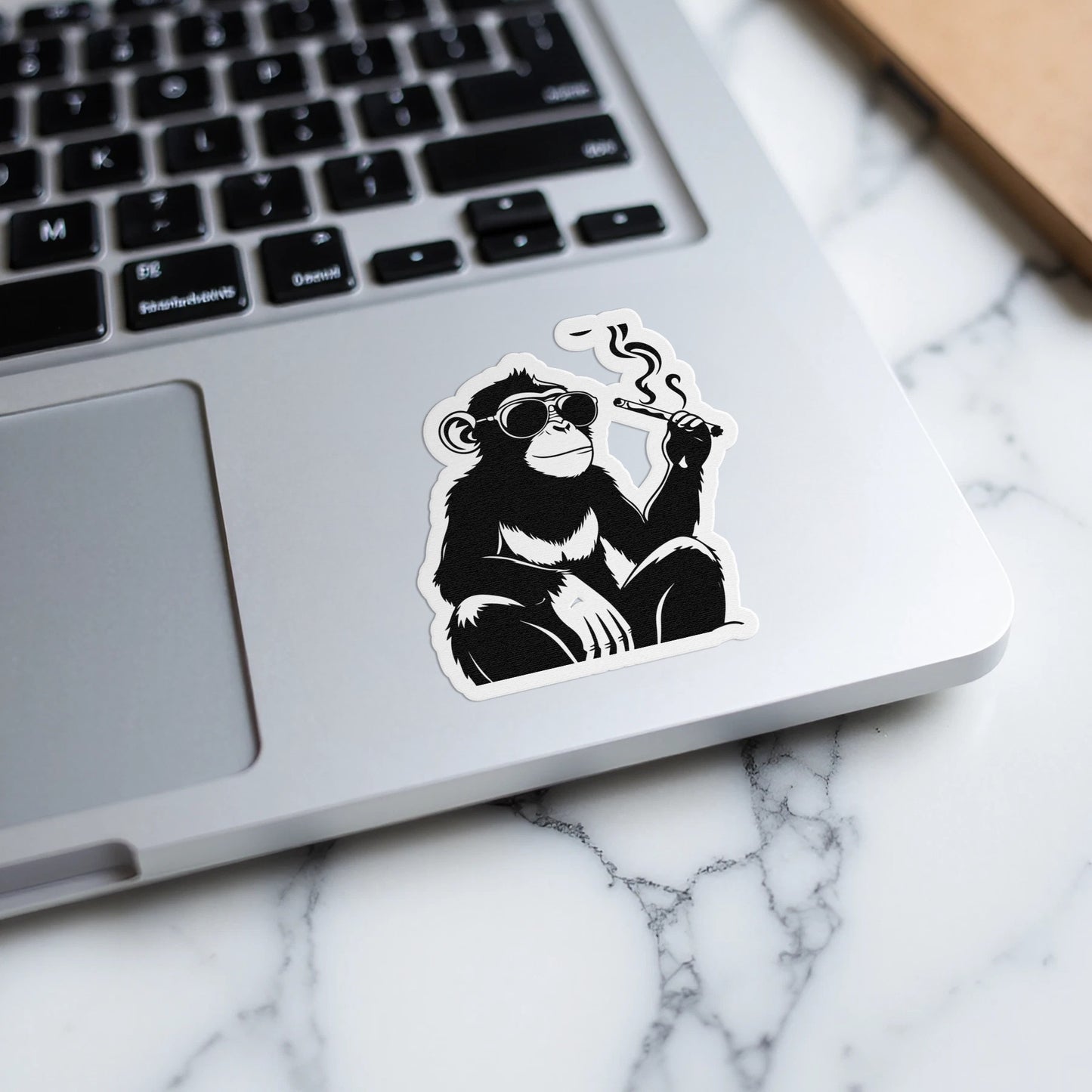 Cool Monkey Smoking Sticker for Unique Laptop Decor product