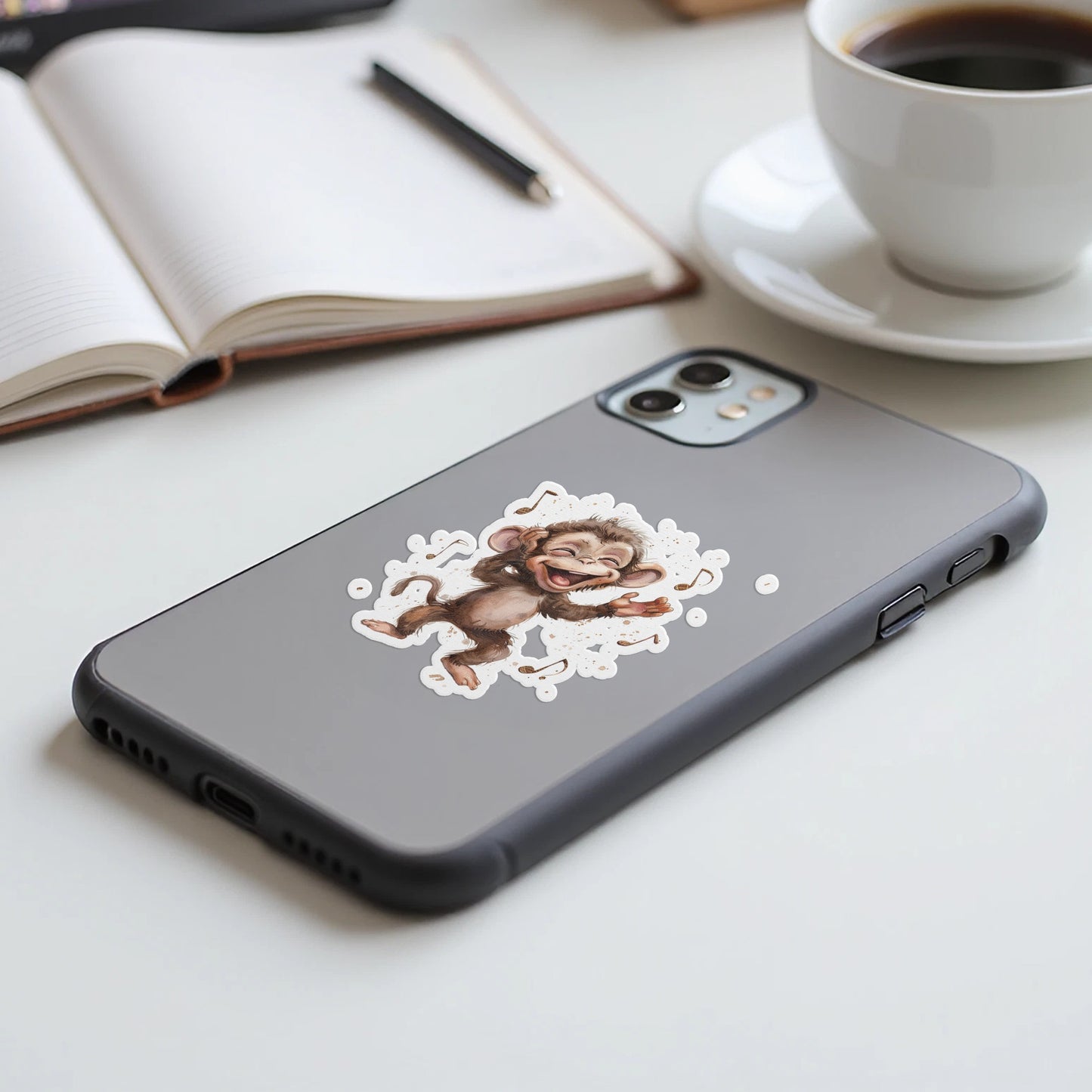 Playful Monkey Design on Protective Phone Case product