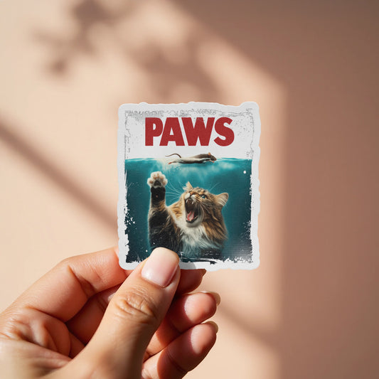 Paws Cat Themed Creative Sticker Funny Art product