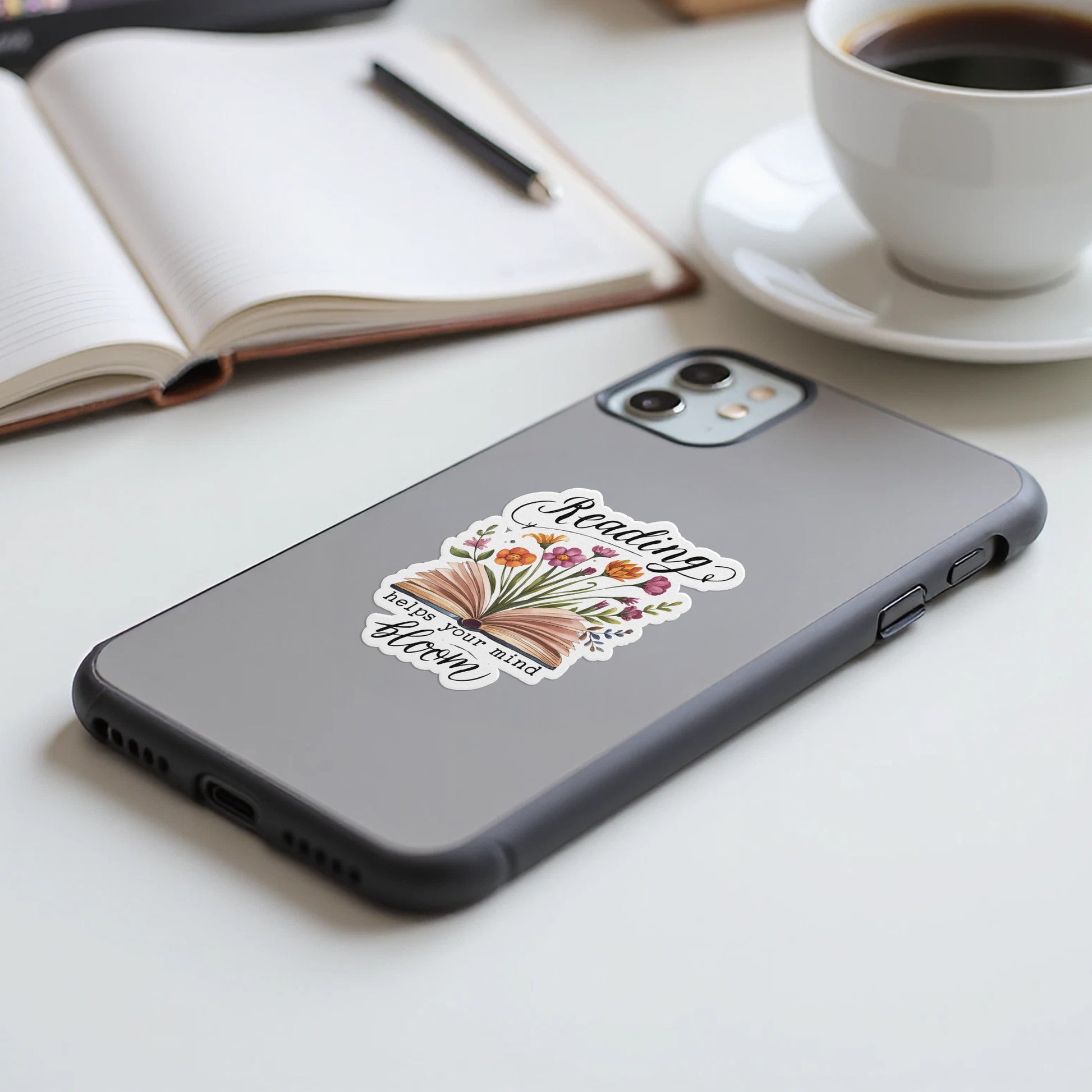 Reading Flower Bouquet Quote Phone Case product