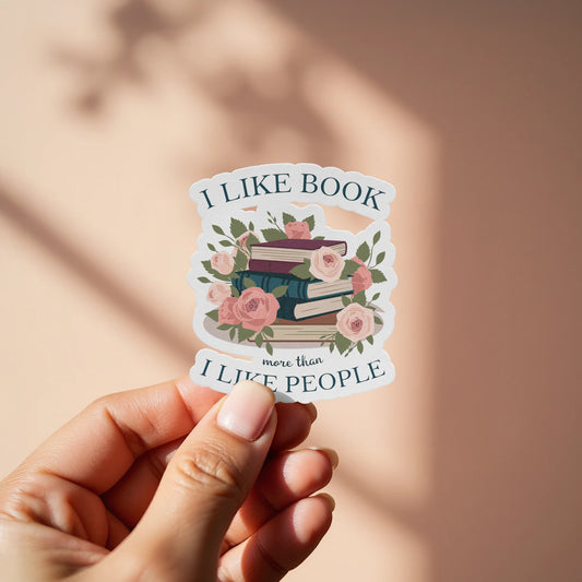 I Like Book More Than I Like People Sticker product