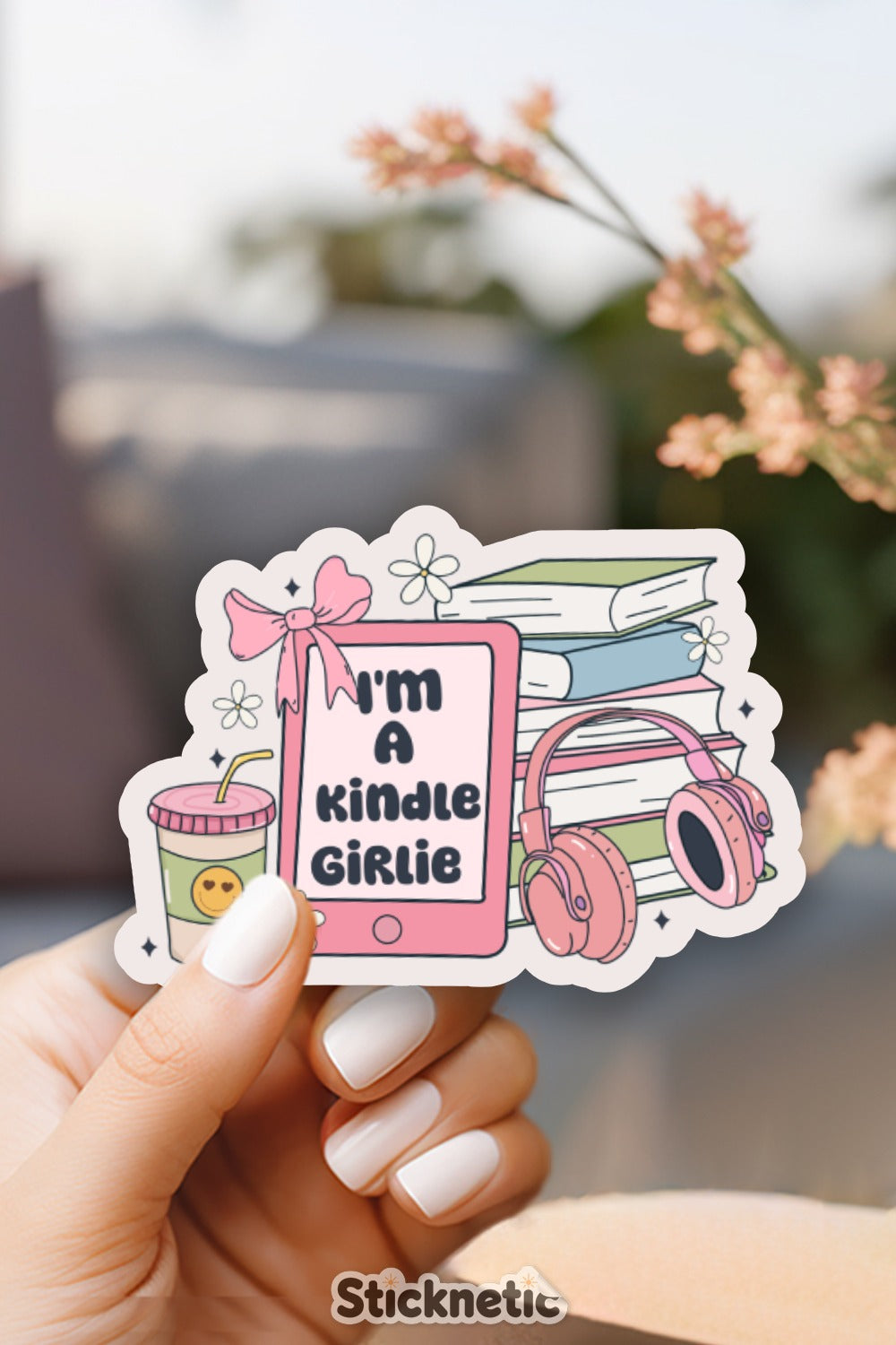 I'm A Kindle Girlie Sticker Book Reading Lover product