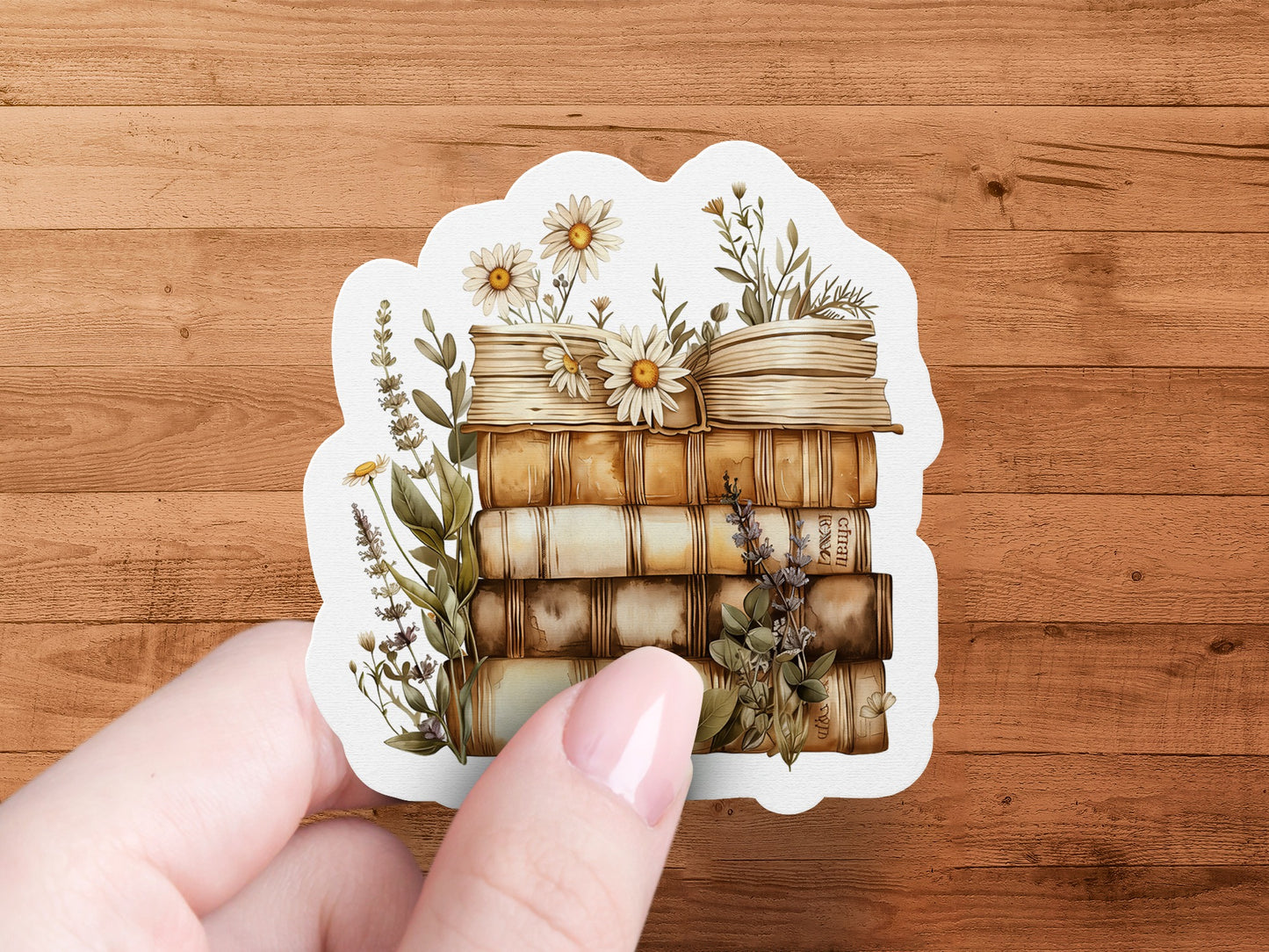Vintage Botanical Books Hand Sticker product type