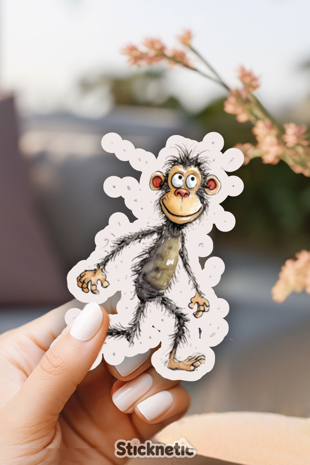Cartoon Monkey Sticker for Fun and Lively Decor product