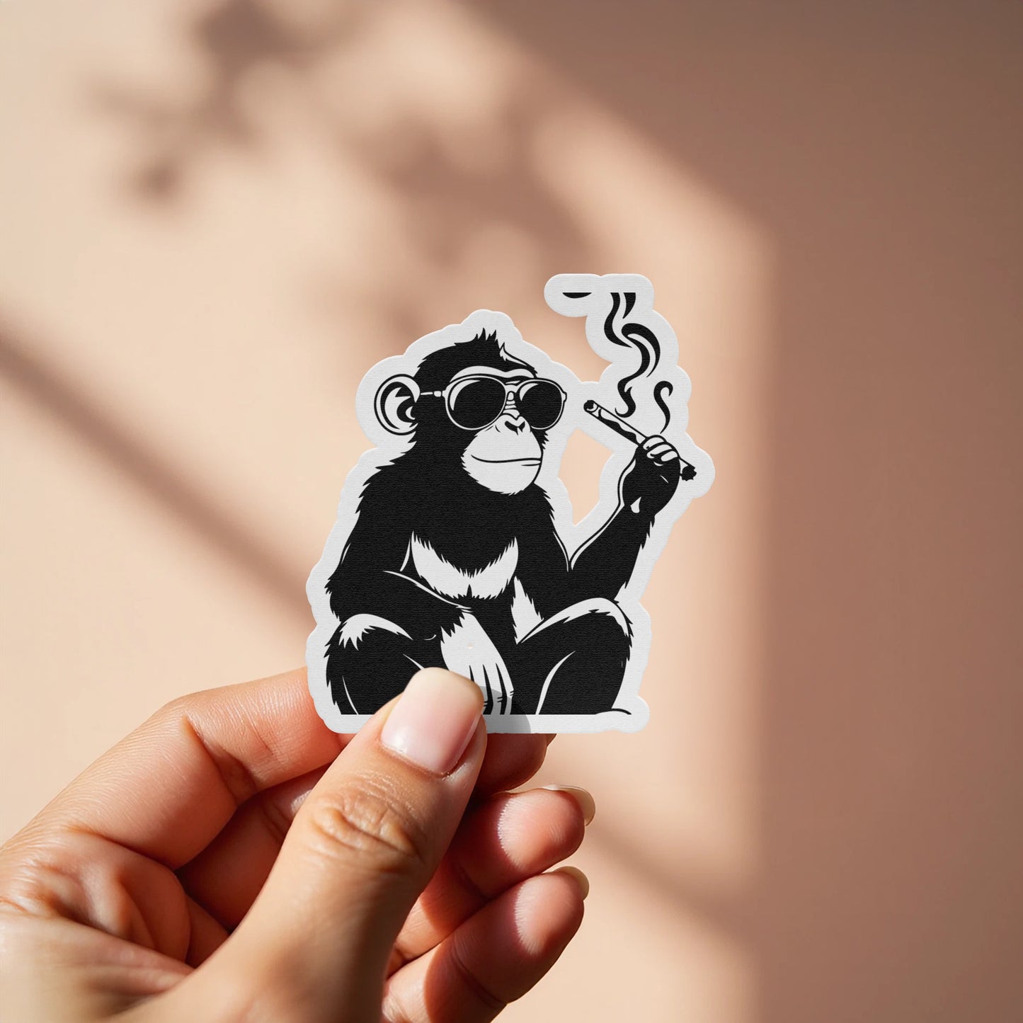 Cool Monkey Smoking Sticker Trendy Vinyl Decal product type