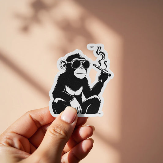 Cool Monkey Smoking Sticker Trendy Vinyl Decal product type