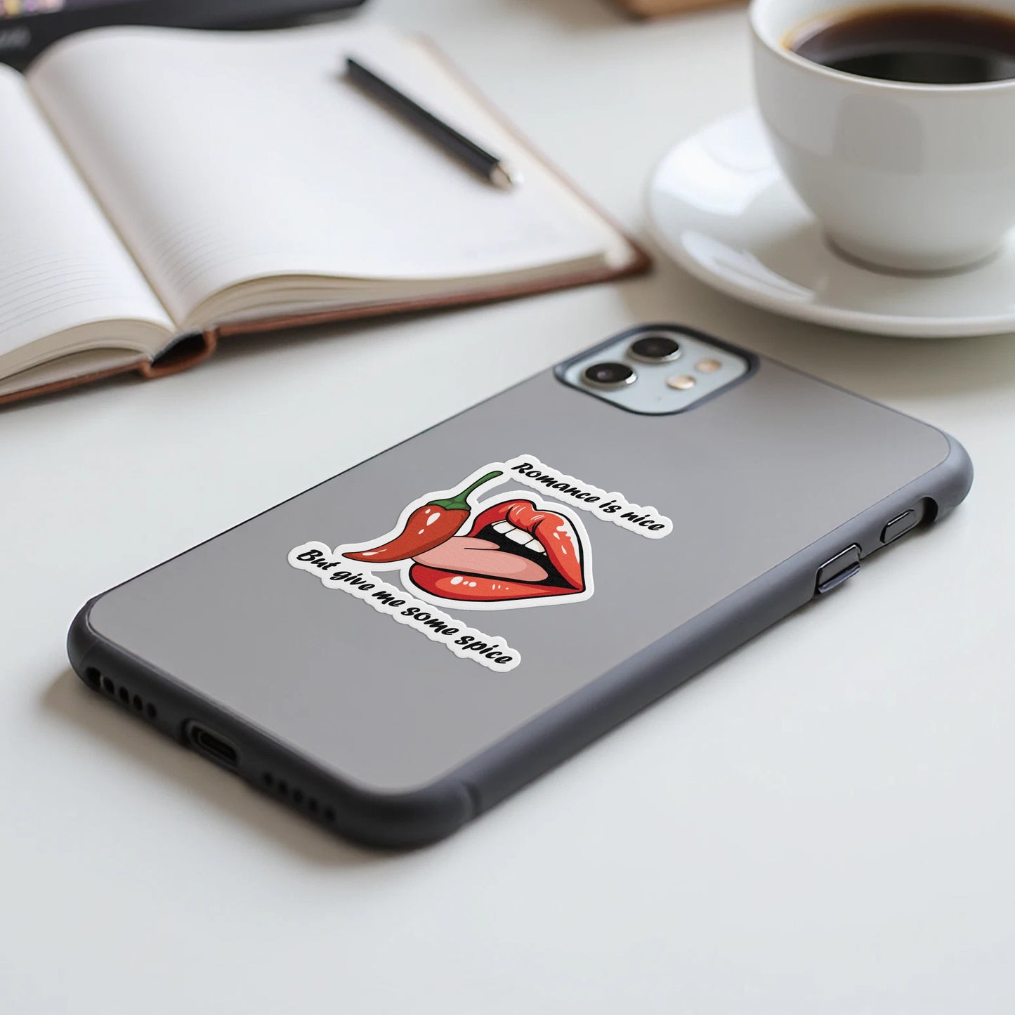 Romantic Lips Give Me Some Spice Phone Case product