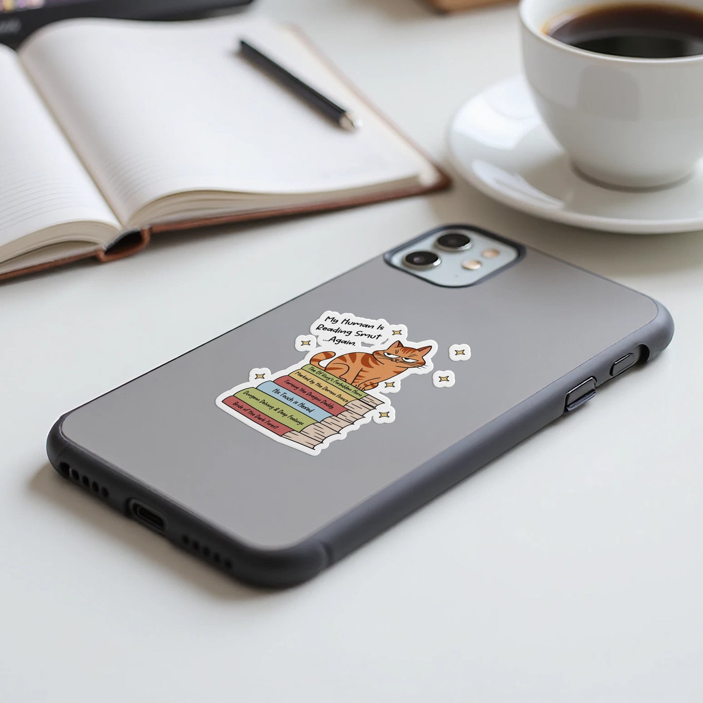 Play Mountains Of Books Cat Design Phone Case product type