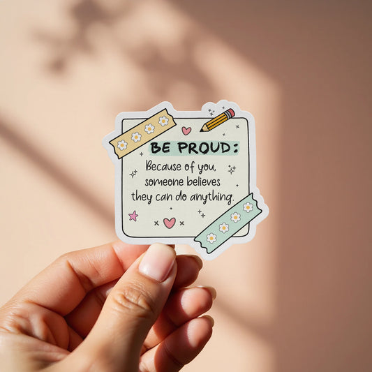 Be Proud Inspirational Quote Sticker Product