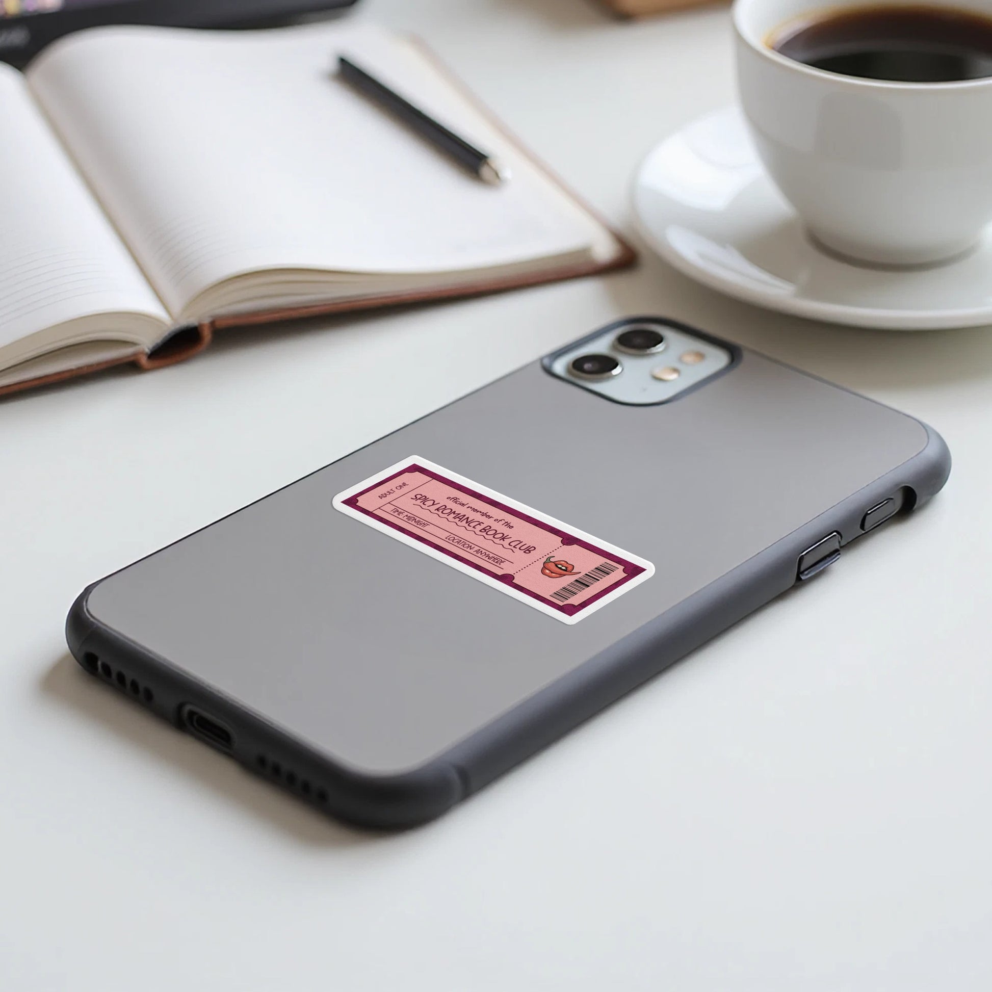 Stylish Phone Case with Vintage Sticker Design product type