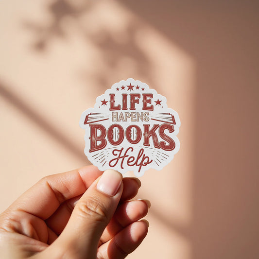 Life Happens Books Help Sticker product