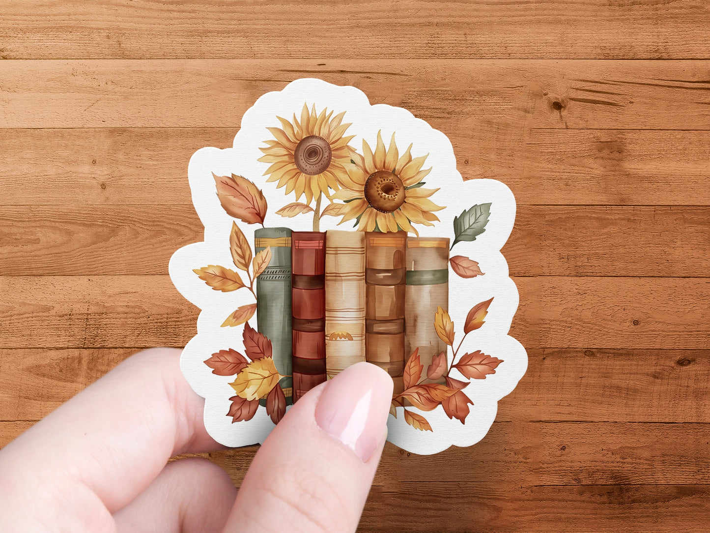Sunflowers and Books Autumn Sticker product type