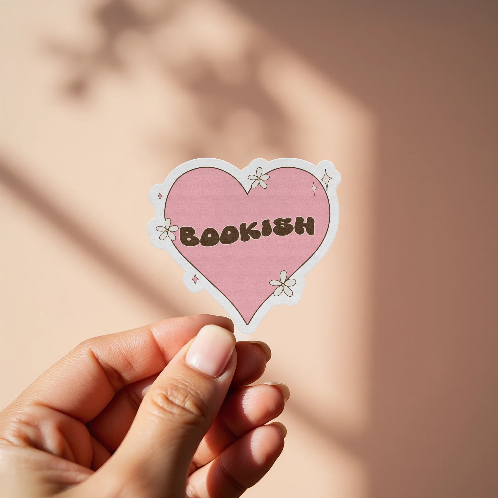 Bookish Heart Shape Sticker Decorative product type