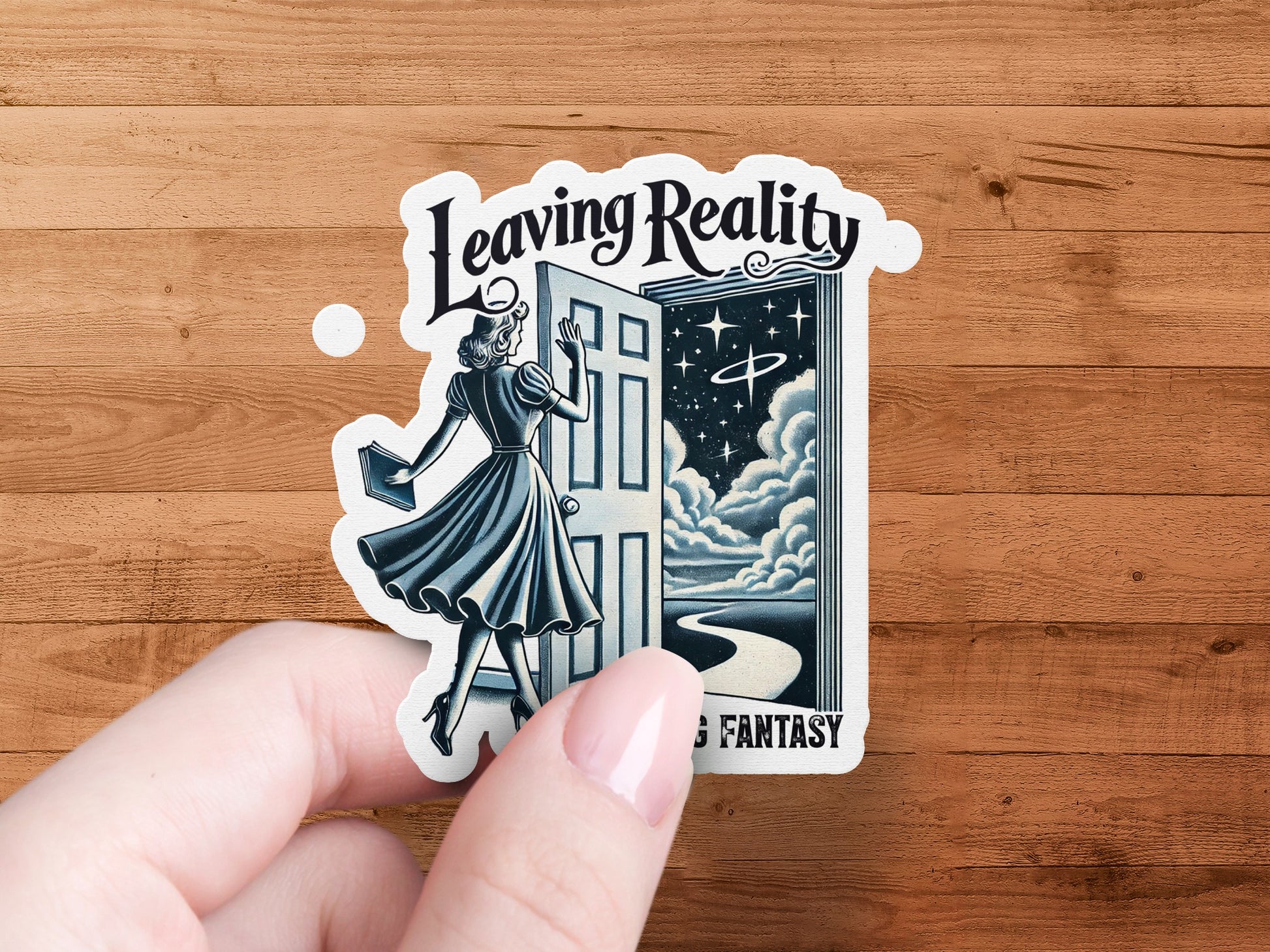 Leaving Reality Sci-Fi Fantasy Sticker product