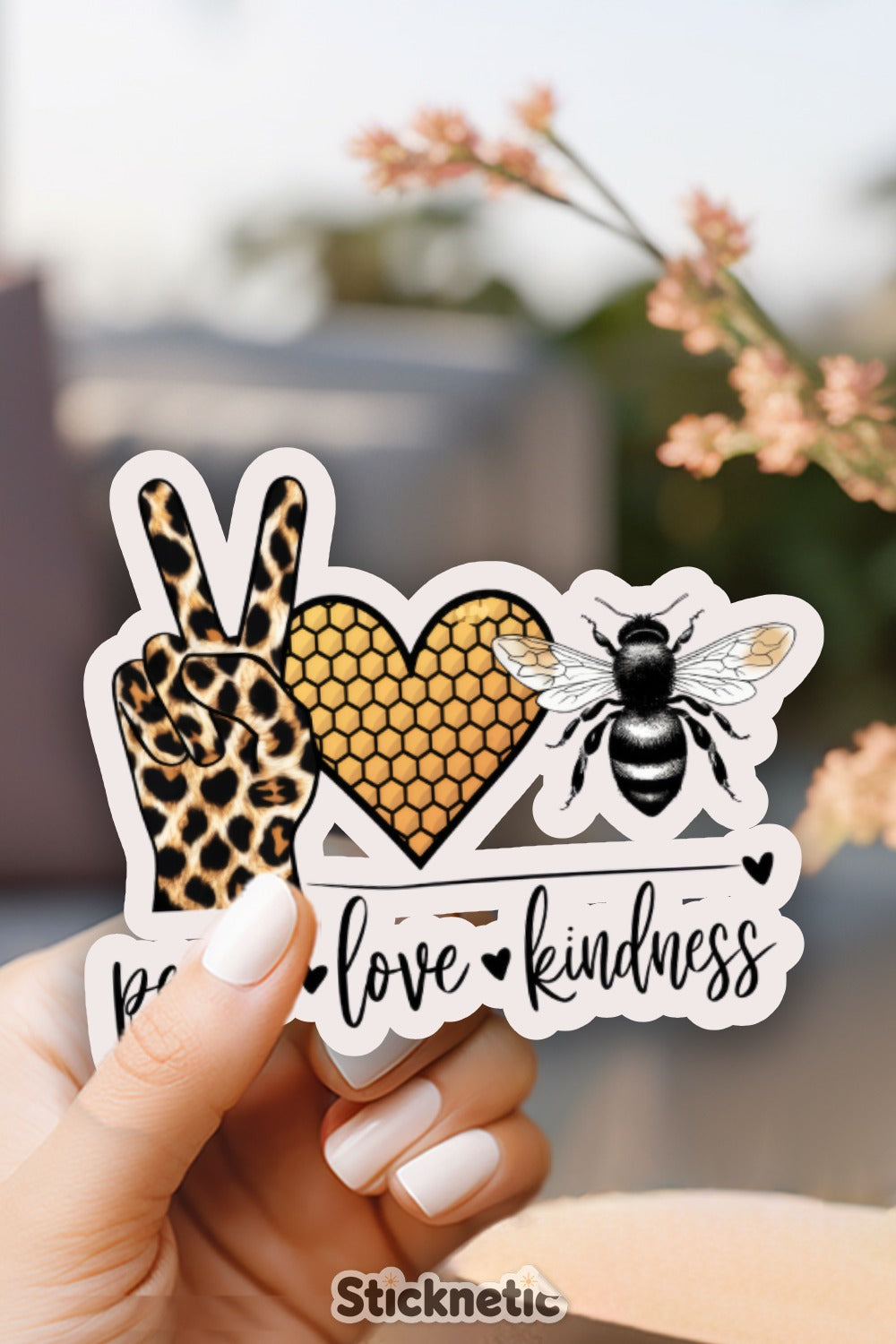 Peace Love Kindness Sticker Product type