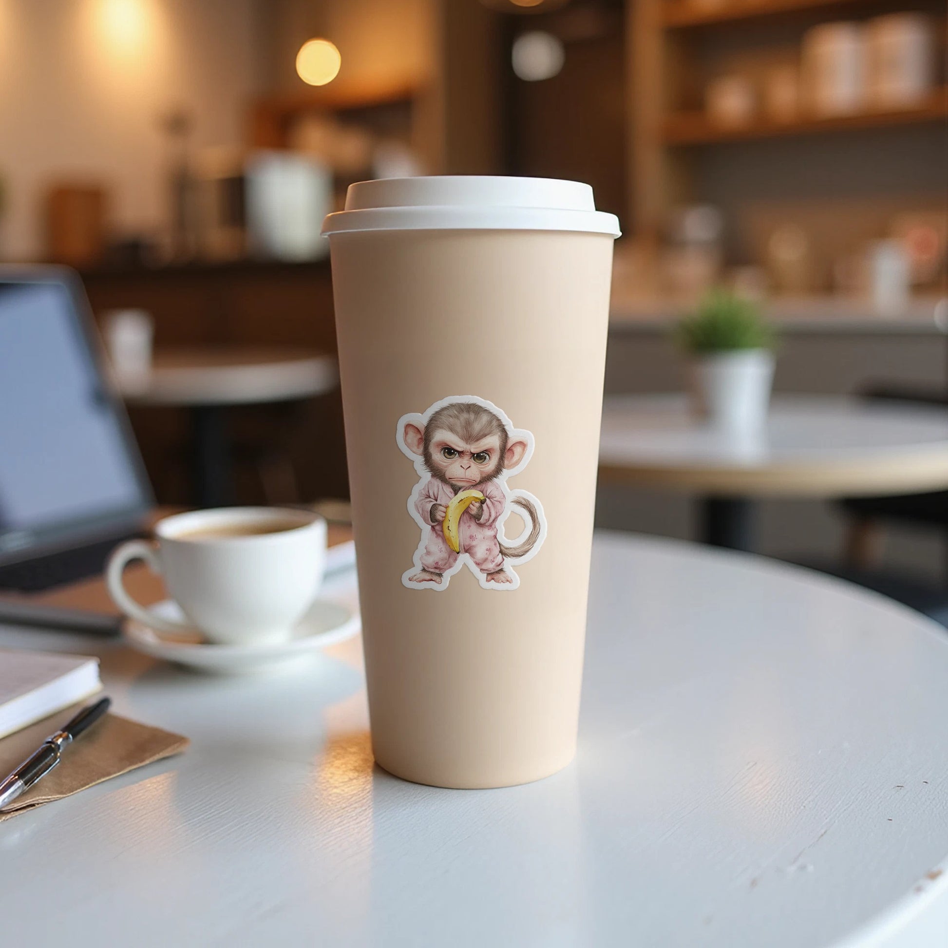 Adorable Monkey Design Coffee Tumbler product type