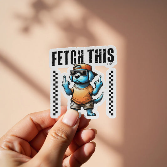 Fetch This Cool Dog Wearing Sunglasses Sticker product