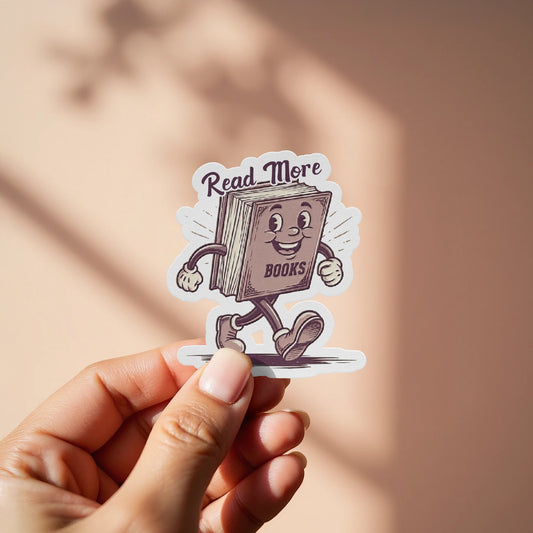 Read More Books Walking Cartoon Character Sticker product