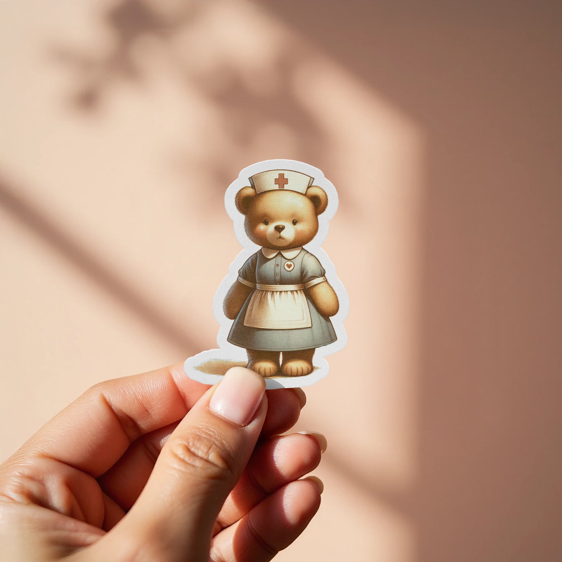 Adorable Nurse Bear Sticker for Lovers of Cute Product