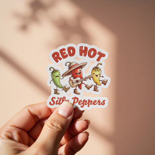 Red Hot Silly Peppers Sticker Fun Illustration product