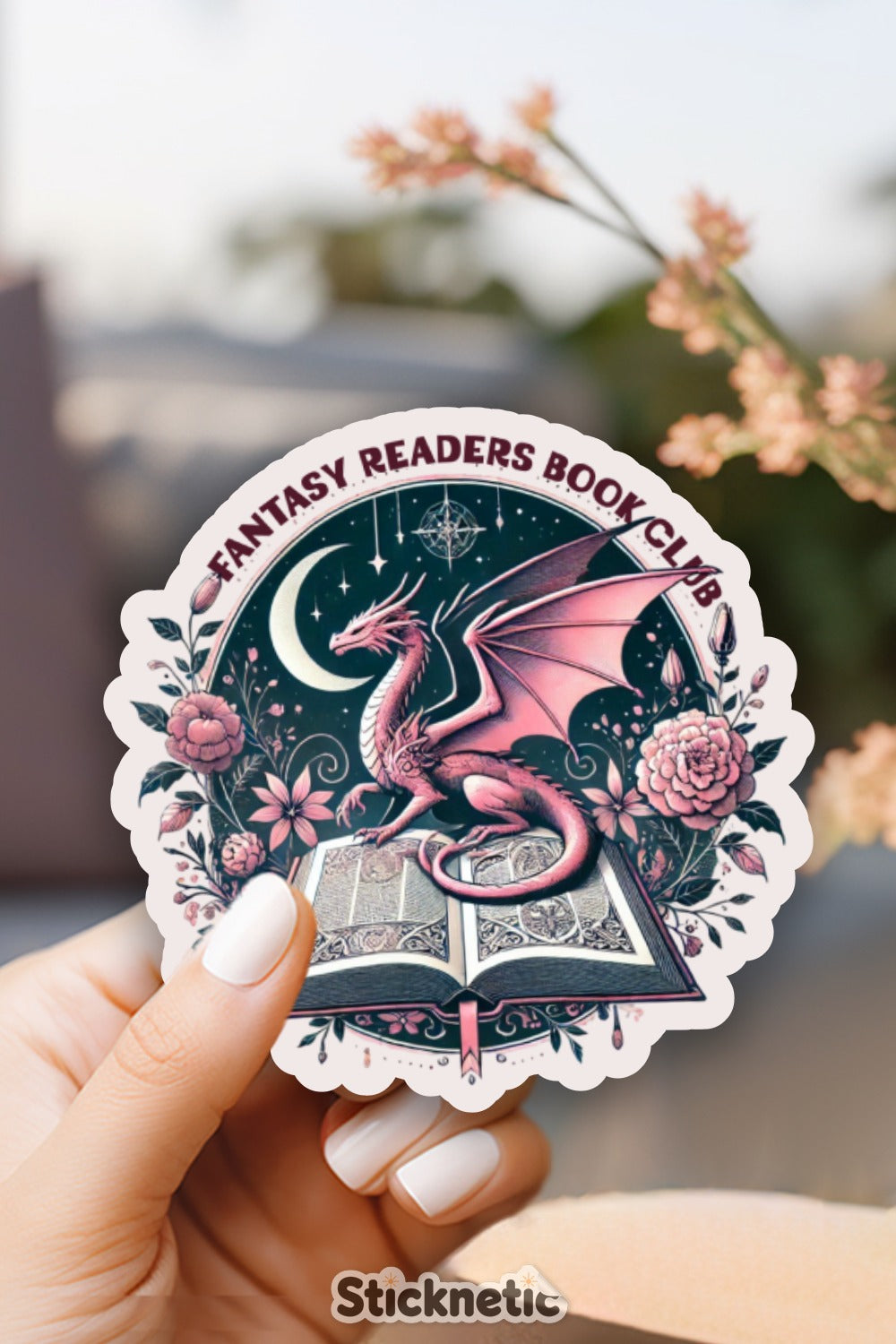 Fantasy Readers Book Club Custom Die Cut Sticker product