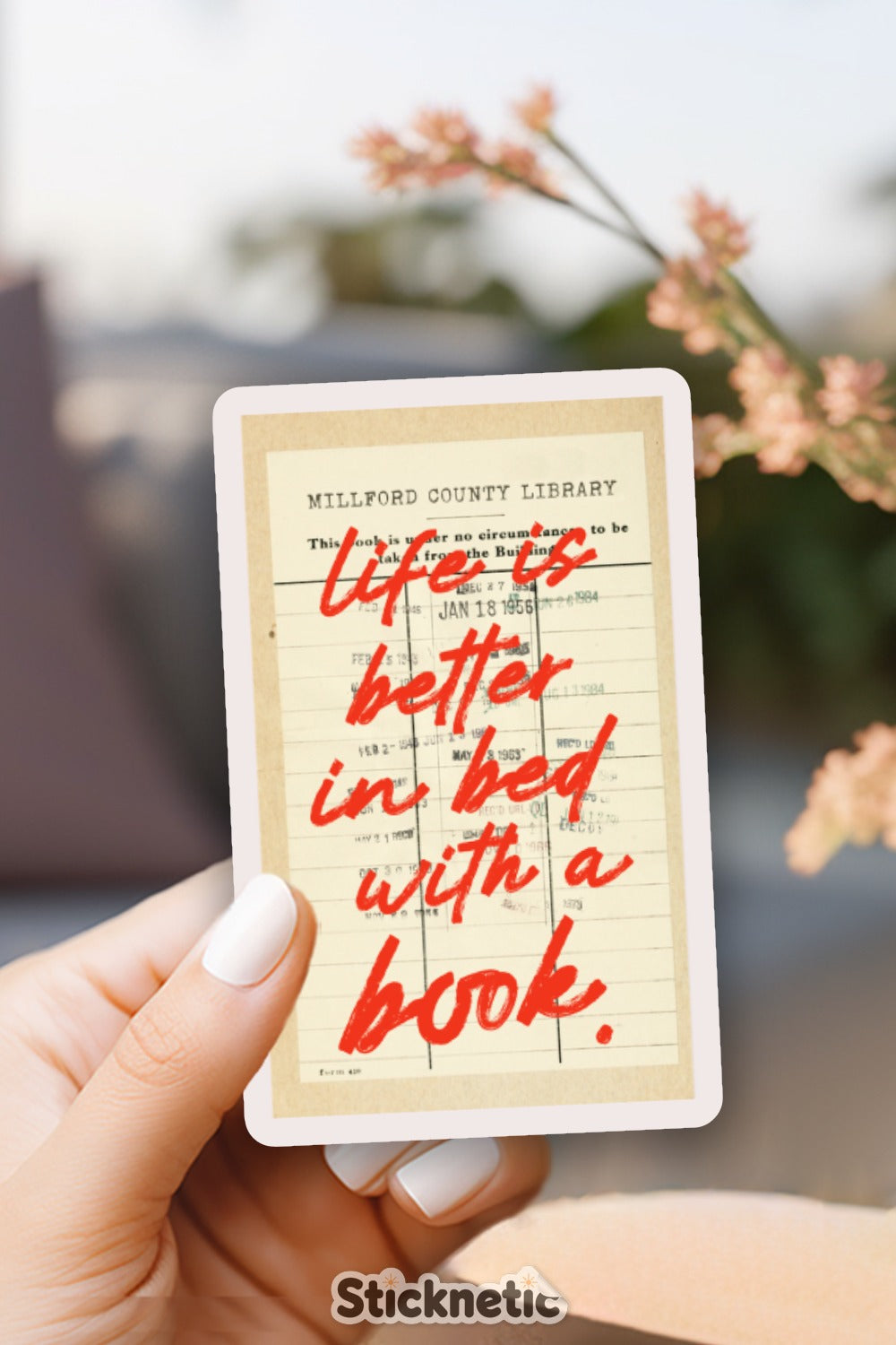 Life Is Better In Bed With A Book quote product