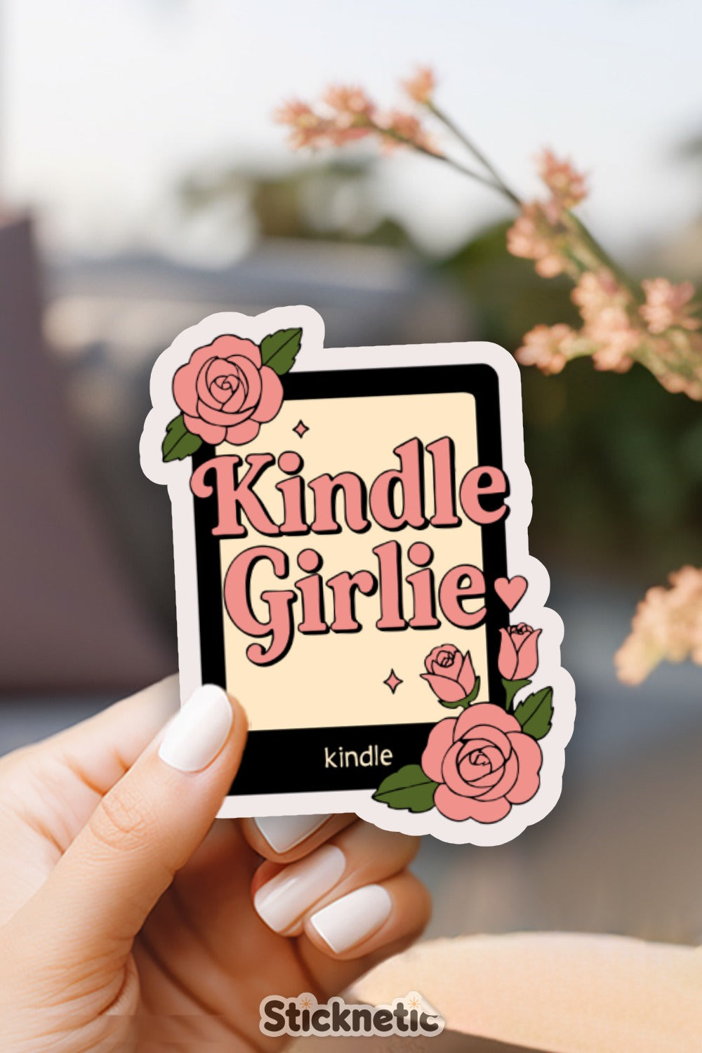 Floral Kindle Girlie Sticker Design product