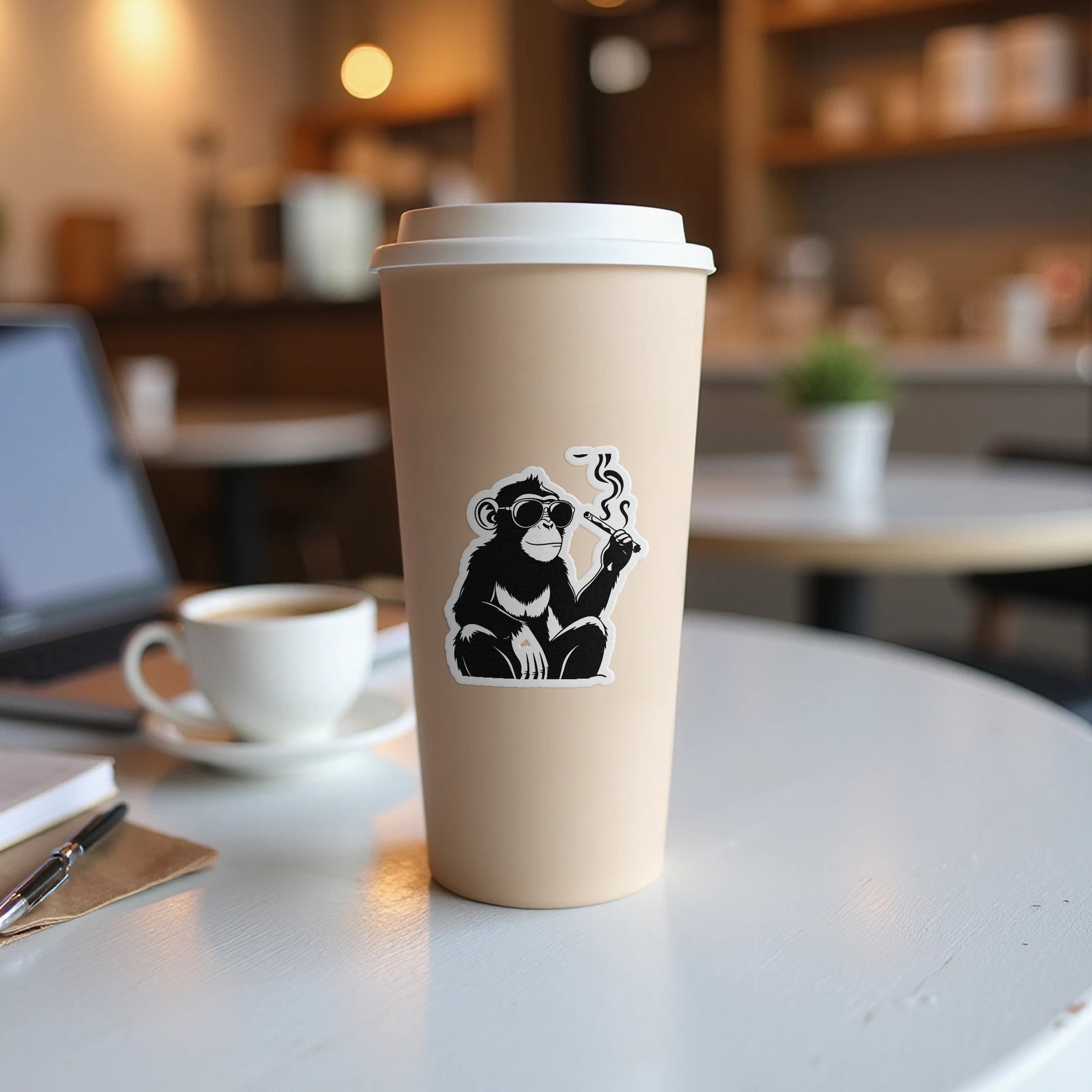 Stylish Insulated Travel Mug with Cool Monkey Design product