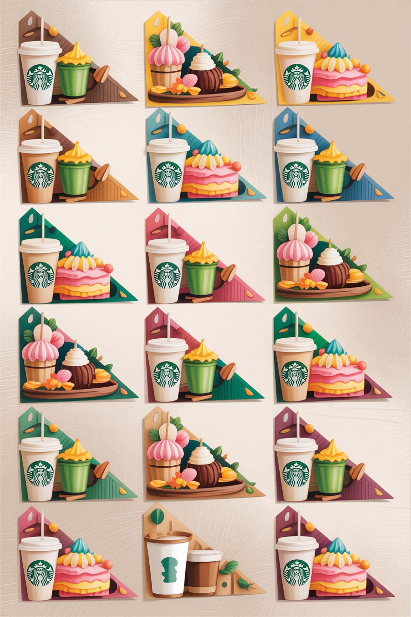Starbucks Inspired Cake Topper, Pumpkin Spice Latte Dessert Decoration, Fall Bakery Decor, Miniature Food Display, Coffee Lover Gift Set