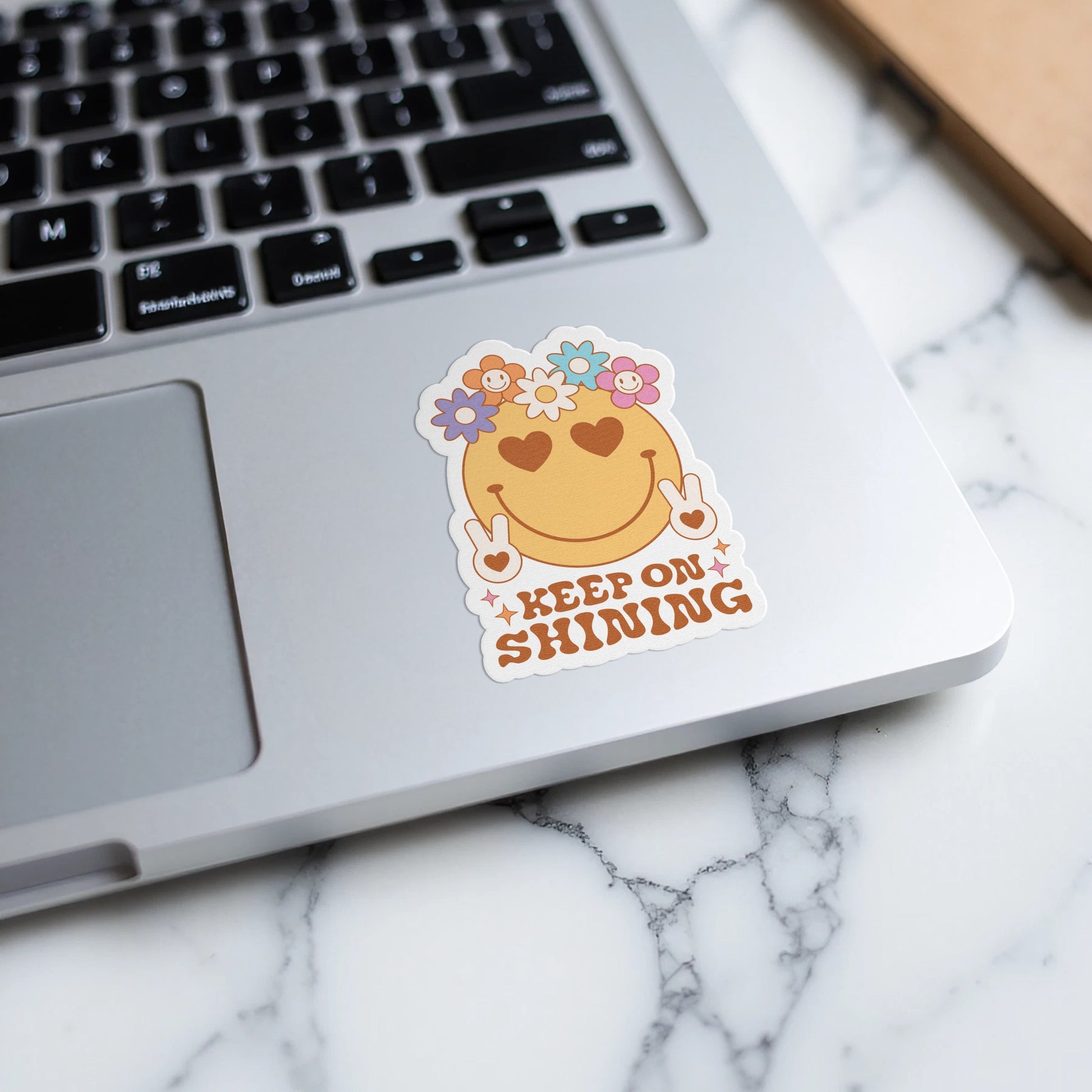Keep On Shining Smiley Flower Sticker product type