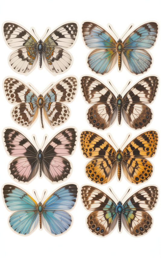 Colorful Butterfly Wall Decals, Decorative Insect Stickers, Home Decor, Vinyl Art
