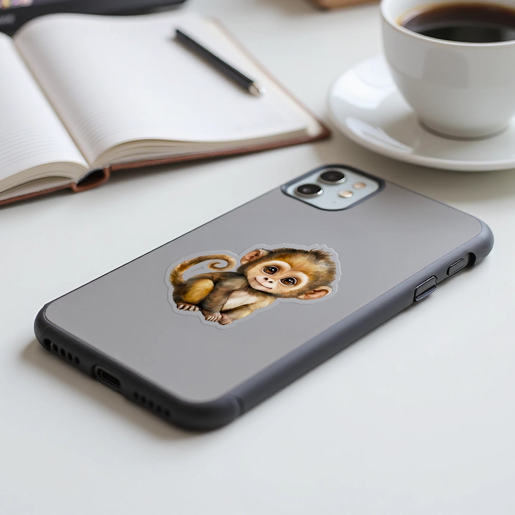 Adorable Cartoon Monkey Design on Phone Case product