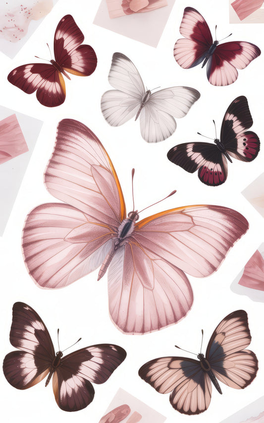 Vintage Butterfly Print, Colorful Wall Art, Nature Inspired Home Decor, Insect Illustration Poster
