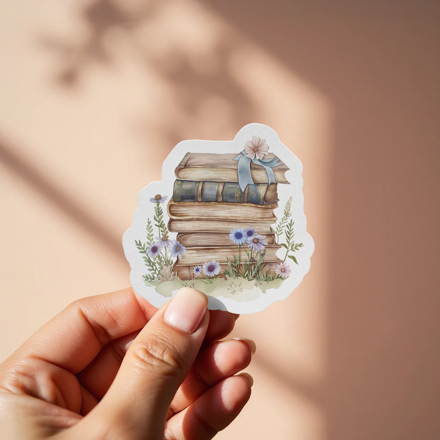 Vintage Books and Florals Sticker product