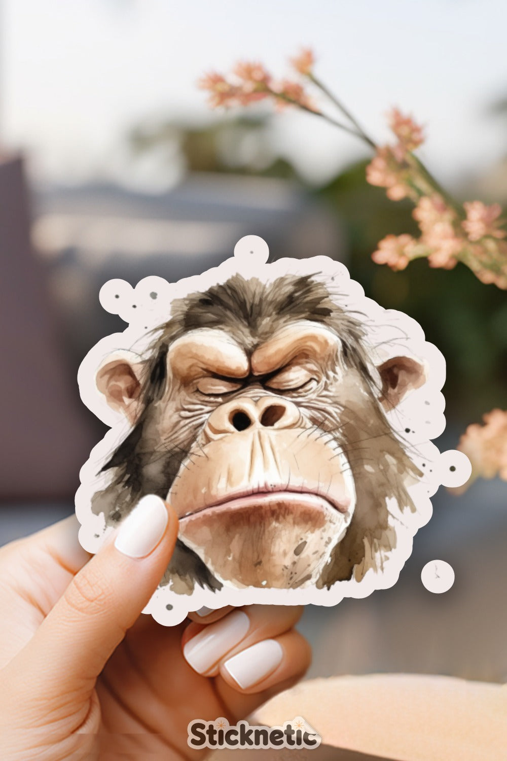 Angry Monkey Sticker Funny Animal Sticker Product