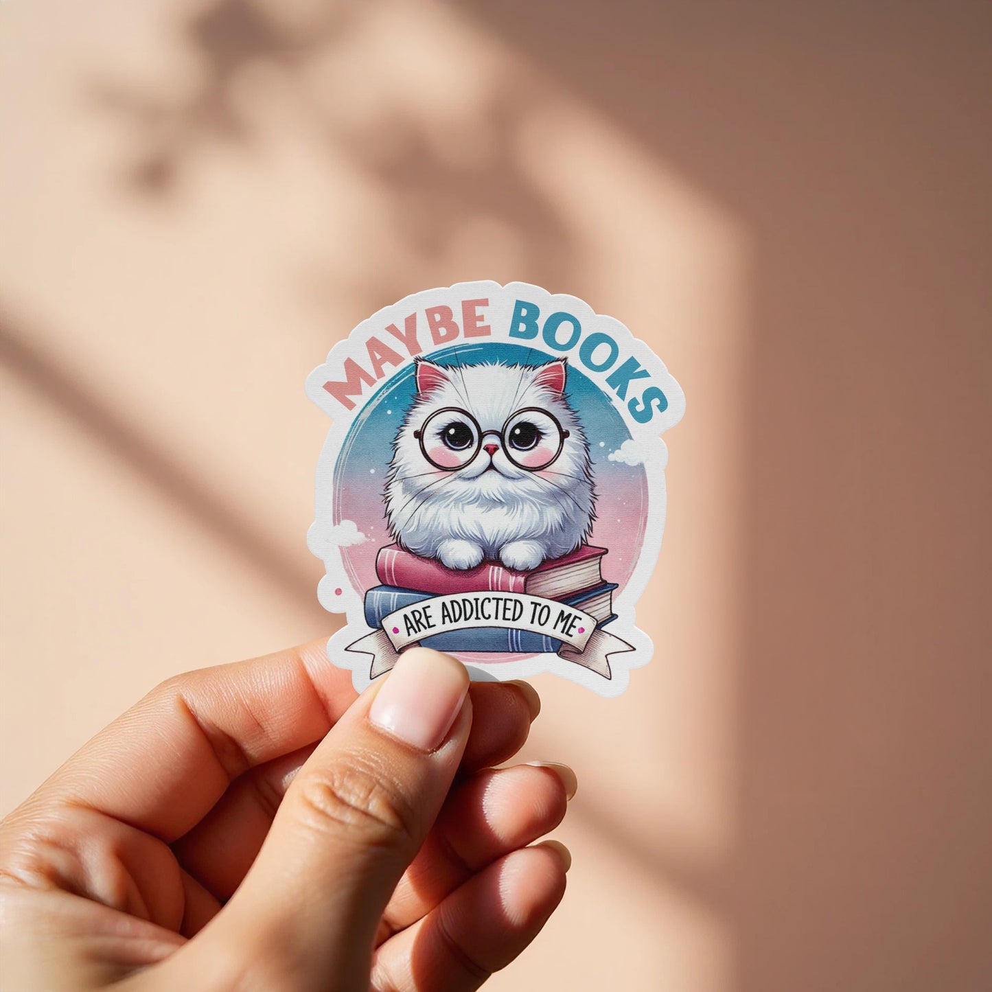 Maybe Books Are Addicted to Me Sticker product type