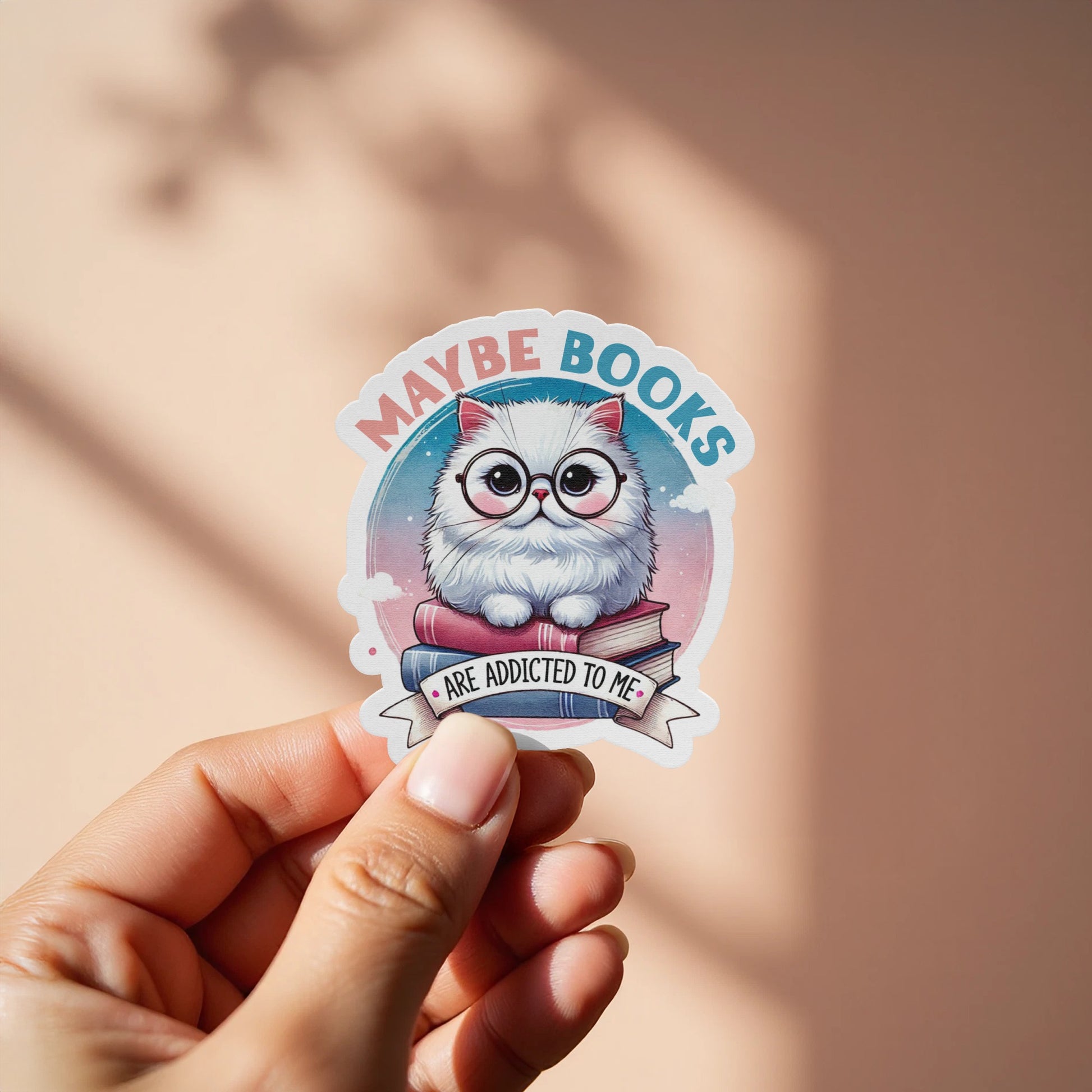 Maybe Books Are Addicted to Me Sticker product type