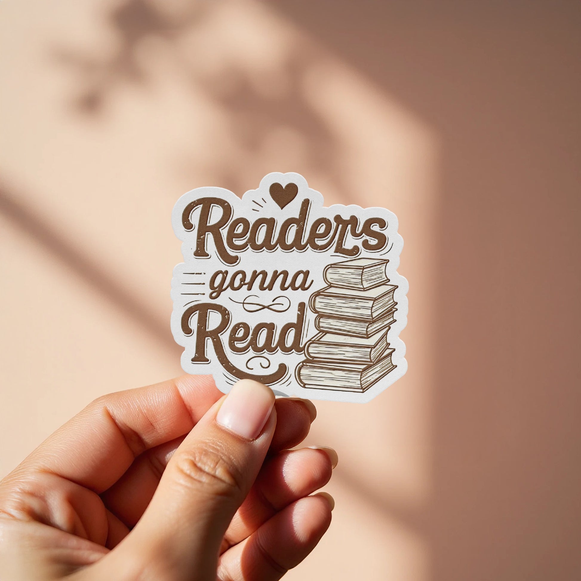 Readers Gonna Read Stack of Books Hand Sticker product