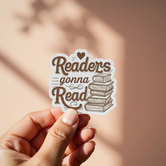 Readers Gonna Read Stack of Books Hand Sticker product