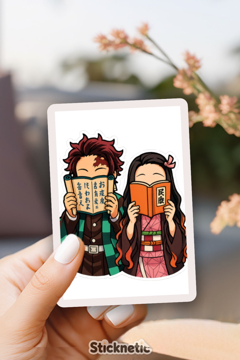 Anime Couple Sticker, Cute Manga Characters, Japanese Style, Book Lovers, Gift Idea, Collectible, Laptop Decal, Water-Resistant