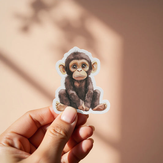 Cute Baby Monkey Design for Sticker Product